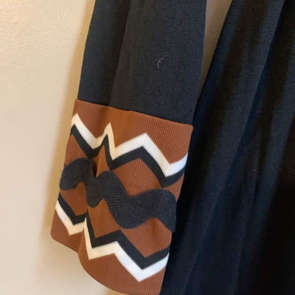 Saks fifth avenue vintage dress, 1960’s 1970’s geometric trim rick rack - Picture 3 of 10